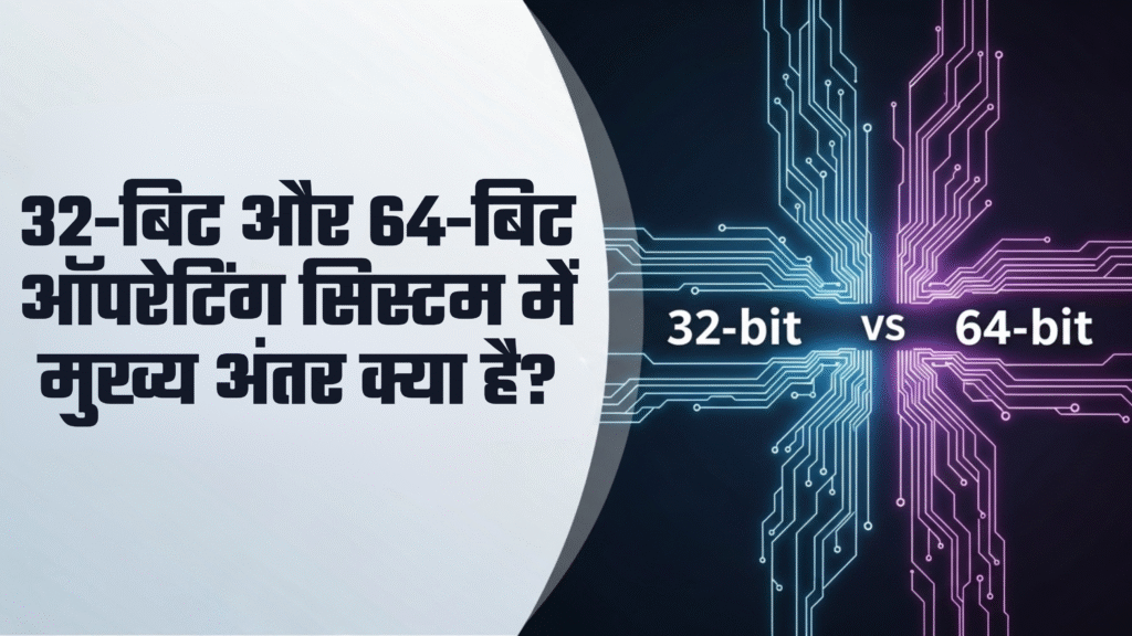 32-बिट और 64-बिट ऑपरेटिंग सिस्टम में मुख्य अंतर क्या है